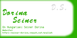 dorina seiner business card